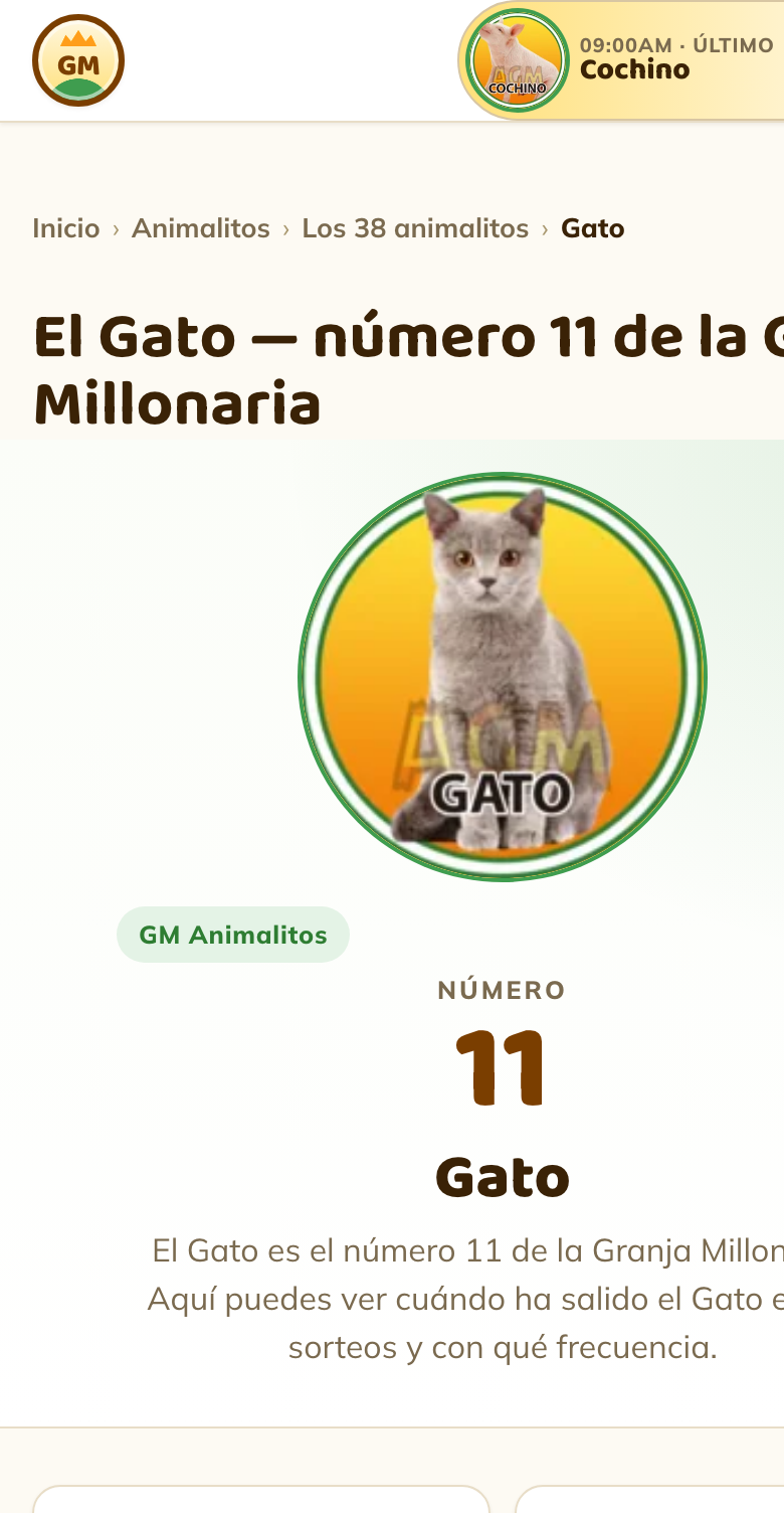Captura: ficha de un animalito de la Granja Millonaria
